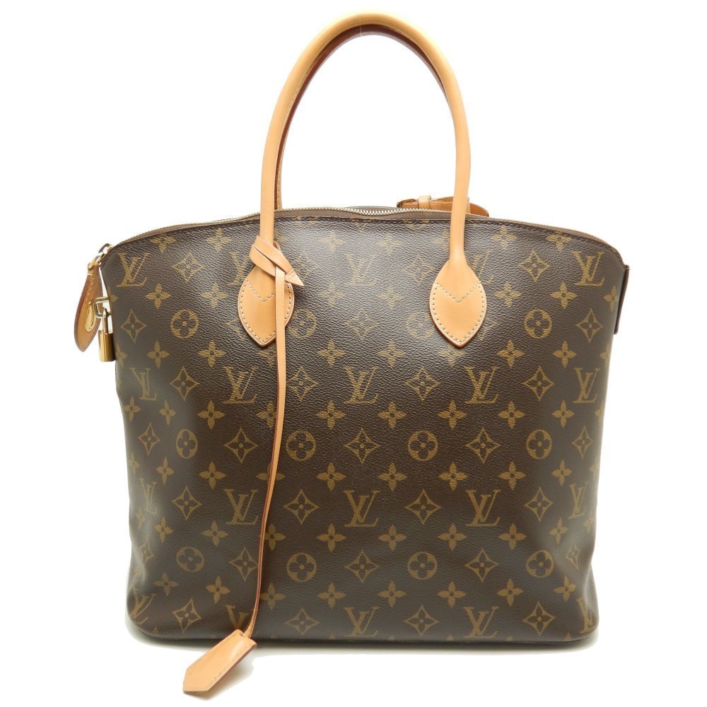 Louis Vuitton Monogram Lockit MM Brown Handbag